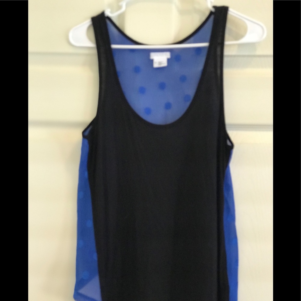 Cooperative sheer two toned sleeveless top - Picture 3 of 8